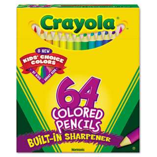 64 Crayola Colored Woodcase Pencils, Assorted 071662033644  
