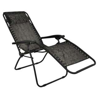 GREY SILVER GRAVITY RECLINER LOUNGE POOL PATIO CHAIRS  