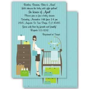 Boy Baby Shower Invitations   Fabulously Blue Baby Shower Invitation 