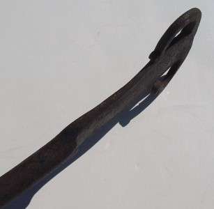 Antique FORGED WROUGHT IRON RAMS HORN OVEN PEEL 18th C.  