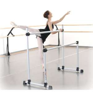 Vita Vibe Ballet Barre   DS96 8ft Portable Adjustable Height Twin Bar 