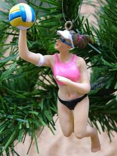 New Female Sports Beach Volleyball Ball Player Ornament  