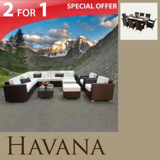NEW MODERN 20 PC SET SECTIONAL PATIO FURNITURE WICKER & DINING SET 