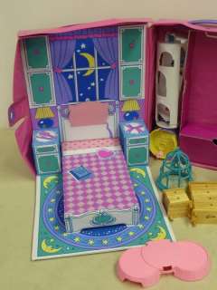 BARBIE BEDROOM ACCESSORY CASE AND FURNITURES  