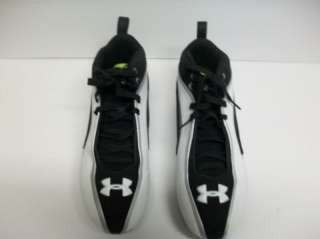 UNDER ARMOUR FOOTBALL SHOES CLEATS SIZE 11 BLACK/WHITE  