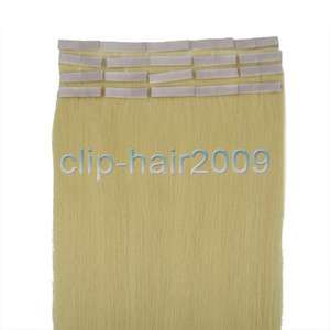 18 REMY Tape Hair Extensions #613 ,40g ，#Light blonde  