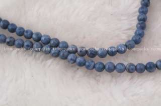 16.5 6mm blue coral round beads  