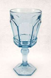Set of 4 Blue Glasses Wine Water Goblets 7  