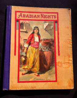   Antique ARABIAN NIGHTS Large COLOR ILLUSTRATIONS Book ROBINSON CRUSOE