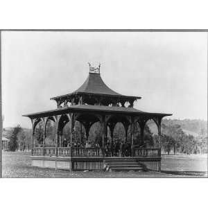 Bandstands,Bath,NY,with band,Steuben County,Field,Trees 