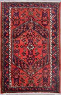 4x7 RED ANTIQUE PERSIAN MALAYER ORIENTAL HAND KNOTTED WOOL AREA RUG 