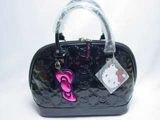 Hello Kitty Embossed Black Tote Bag loungefly Faux Leather  