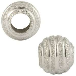  9mm Stardust Silver Beehive Rondelle Large Hole Beads 