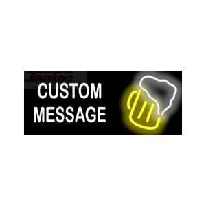  Custom Message Beer Mug Neon Sign