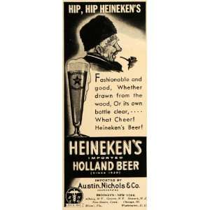  1937 Ad Heinekens Imported Holland Beer Austin Nichols 
