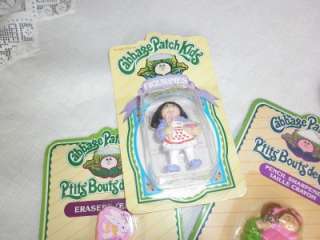   1984 1985 cabbage patch kids figurines erasers original sealed toy lot