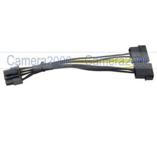 Dual IDE to 6+2pins 8 Pins PCI E Video Card Power Cable Adaptor