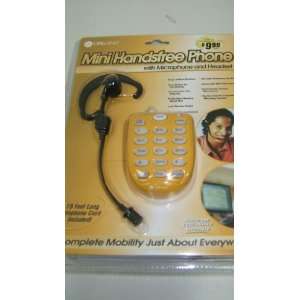  MINI HANDSFREE PHONE WITH MICROPHONE AND HEADSET 