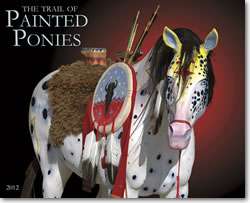 TRAIL OF PAINTED PONIES HORSE STATUE 2012 WALL CALENDAR  