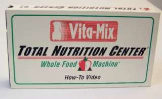 Vita Mix Total Nutrition Center Whole Food Machine How To Video VHS 