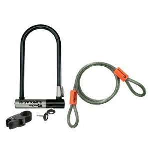  Standard Bicycle U Lock with 4 Foot Flex Cable with FREE 