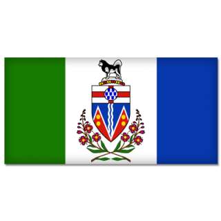 Yukon Territory Canada city flag bumper sticker 5 x 3  