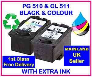 CANON PG 510 & CL 511 INK CARTRIDGE PIXMA MX340 MX350  