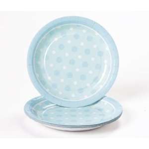  Blue Polka Dot Dessert Plates   Tableware & Party Plates 
