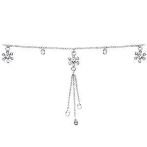  Clear Precious Gem Flower Belly Chain Jewelry