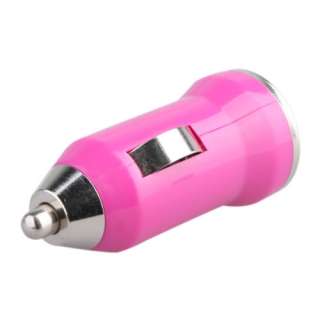 New Universal Mini USB Car Charger Adapter pink  