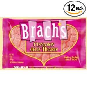 Brachs Candy Cinnamon Jelly Heart, 12 Ounce Packages (Pack of 12 