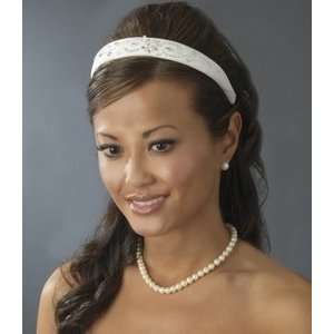  White Floral Bridal Headband Beauty