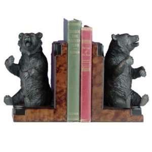 OK Casting Bear Sitting Bookends, Bronze