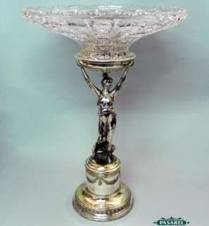 Art Nouveau Henneberg WMF Figural Silver Centerpiece  