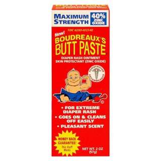 Boudreauxs Butt Paste Maximum Strength Diaper Rash Ointment 2 oz 