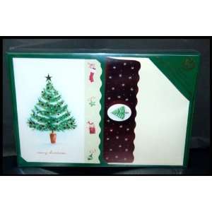  40 Burgoyne Christmas Tree Holiday Cards with Matching 