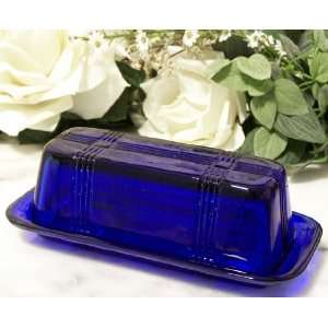 Butter Dish Cobalt Blue