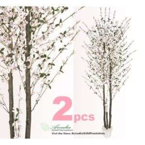 Cherry Blossom 7 Real Wood Artificial Trees Potted P  