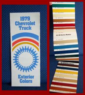 1979 CHEVROLET Truck Paint Color Brochure   GM Issued  