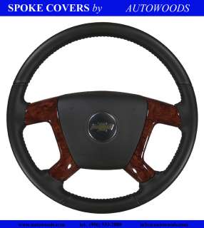   2009 2010 2011 Silverado Tahoe Steering Wheel Burl Spoke Covers   NEW