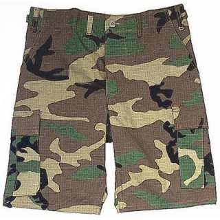  Woodland Camouflage Military BDU Cargo Shorts 65212 Size 
