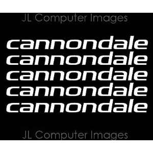 CANNONDALE 5 PACK WHITE DECAL 6 X 6