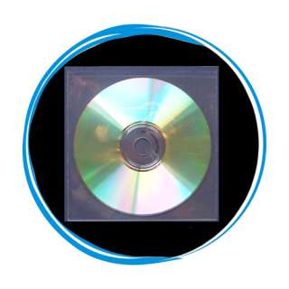 1000 Clear CPP Plastic sleeve CD DVD Disk without Flap  