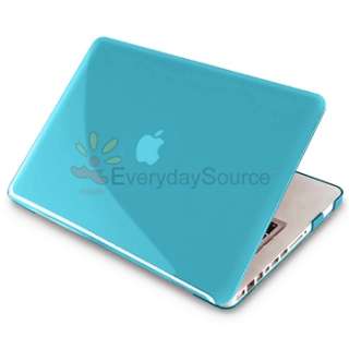 Clear Blue Hard Plastic Snap on Cover Shell Case For Macbook Pro 13 