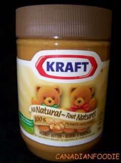 KRAFT PEANUT BUTTER ALL NATURAL 100% PEANUTS 750GR  