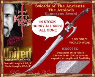 United/Cut Kit Rae Enethias Avoloch Damascus Sword  