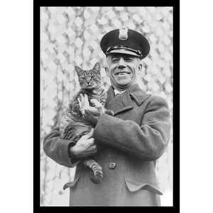  Tige the White House Cat   Safe and Sound   16x24 Giclee 