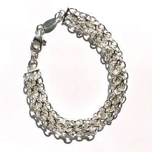  Specially Design Flower Chain 925 Silver Bracelet Jewelry