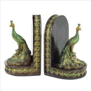  Peacock Bookends