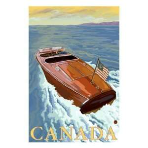  Canada, Chris Craft Boat Giclee Poster Print